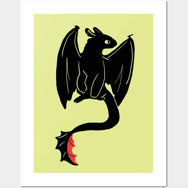 Toothless Wall Art by sbyrd95